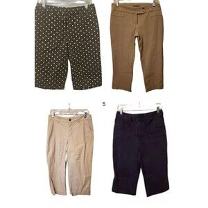 Bundle Lot of 4 Liz Claiborne Alfani Sonoma Womens Size 6 Capri Pants